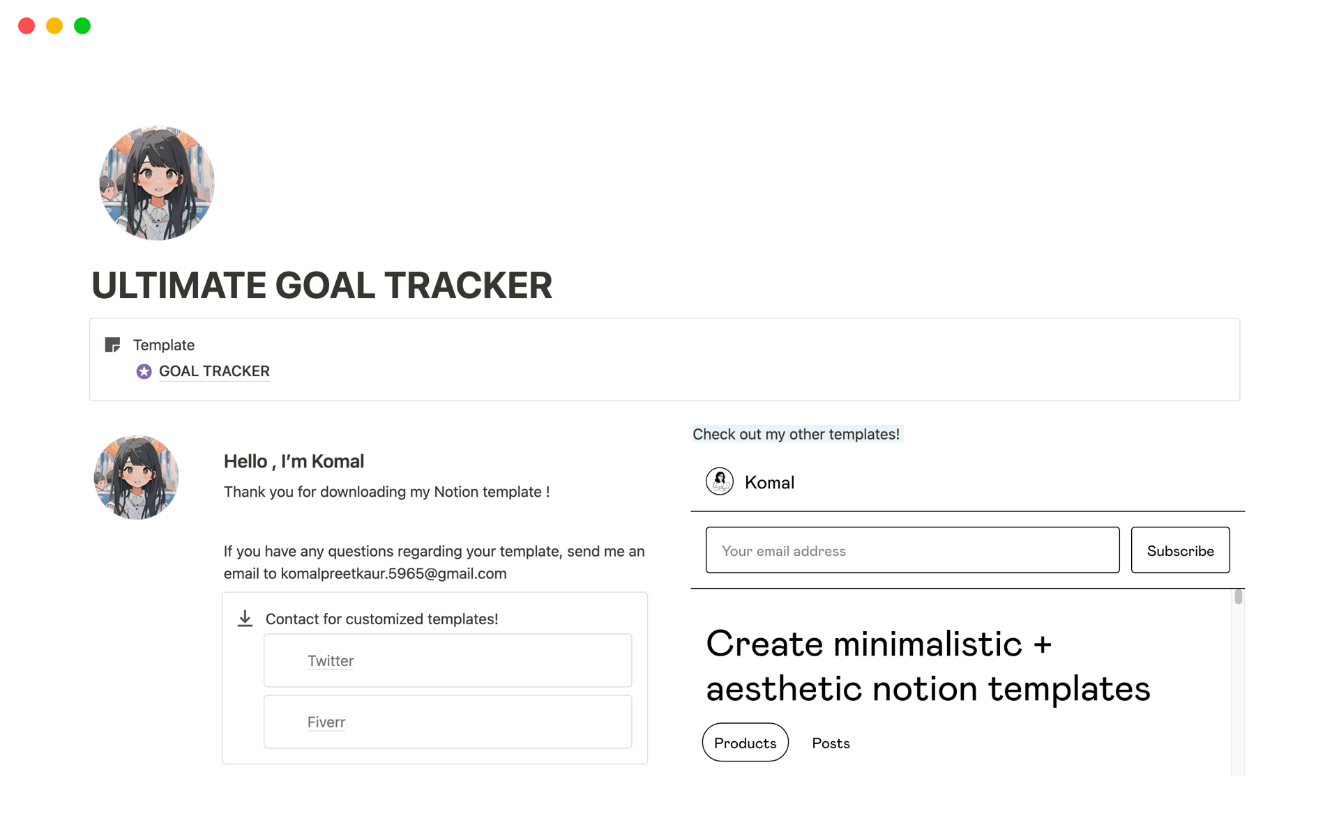 Effortlessly transform your dreams into reality with our meticulously designed Goal Tracker.