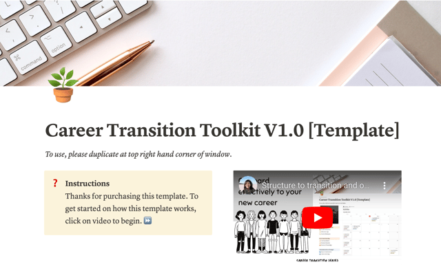 Career transition toolkit