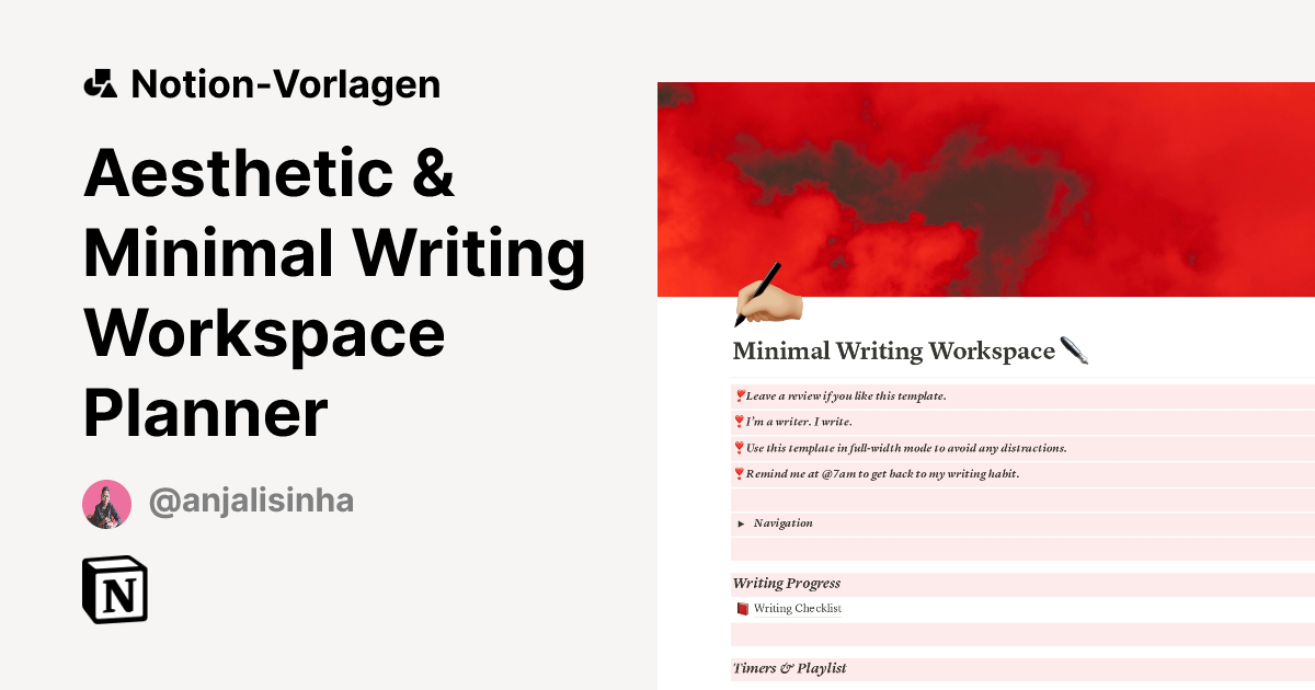 aesthetic-minimal-writing-workspace-planner-vorlage-notion-marketplace