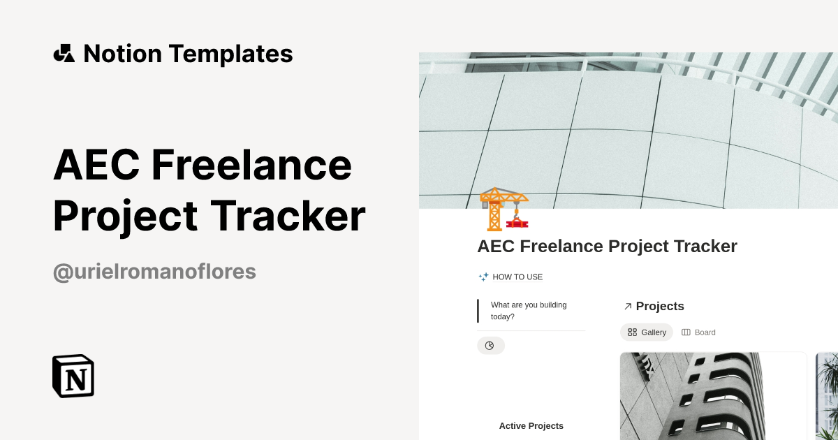 AEC Freelance Project Tracker Template | Notion Marketplace