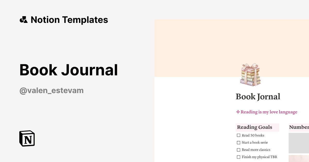 Book Journal Template | Notion Marketplace