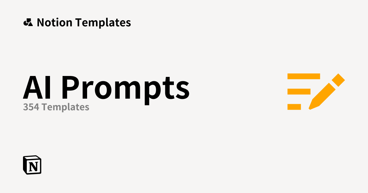 Free AI Prompts Templates from Notion | Notion Marketplace