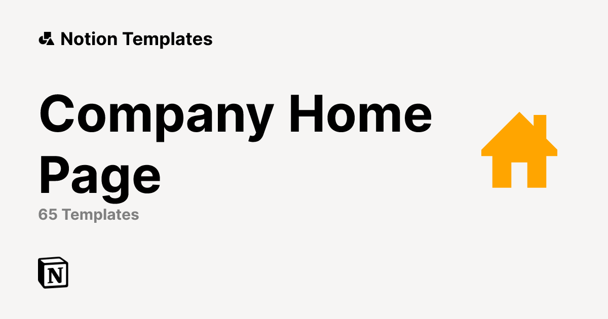 Best Company Home Page Templates from Notion | Notion Marketplace