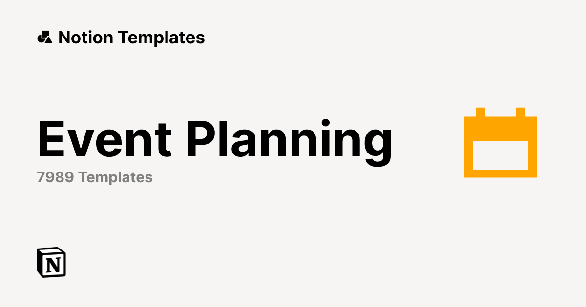 Best Event Planning Templates from Notion | Notion Marketplace