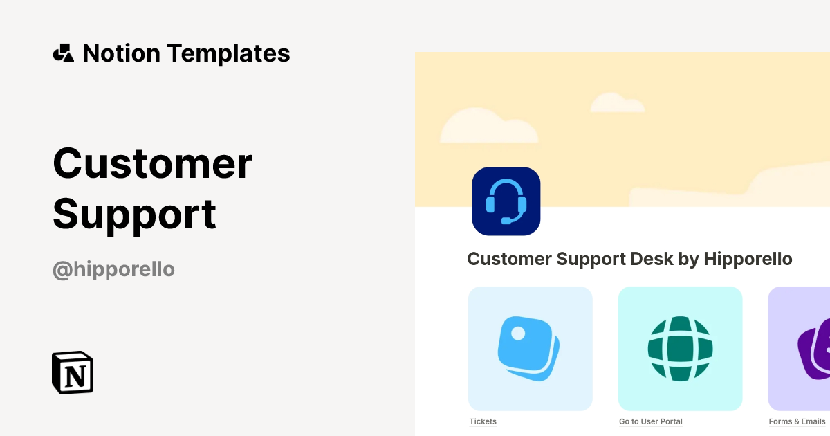 Customer Support Template | Notion Marketplace