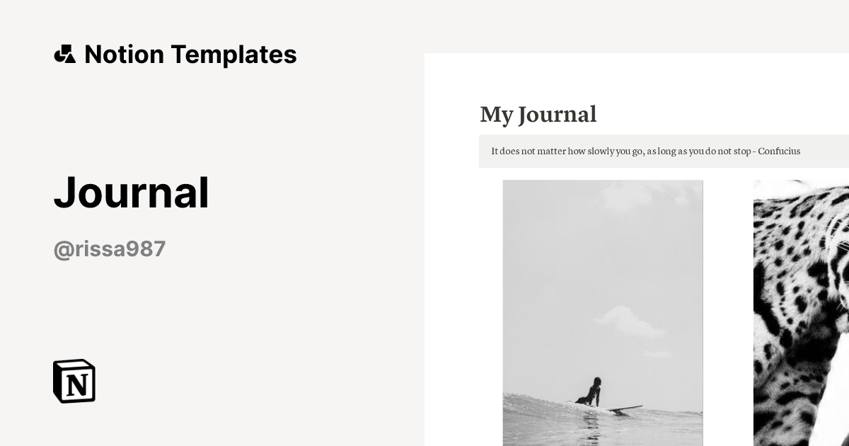 Journal Template | Notion Marketplace