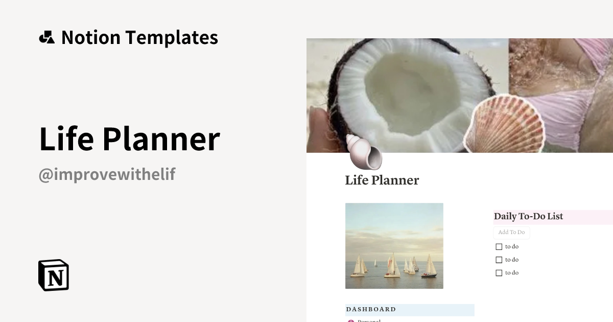 Life Planner Template | Notion Marketplace