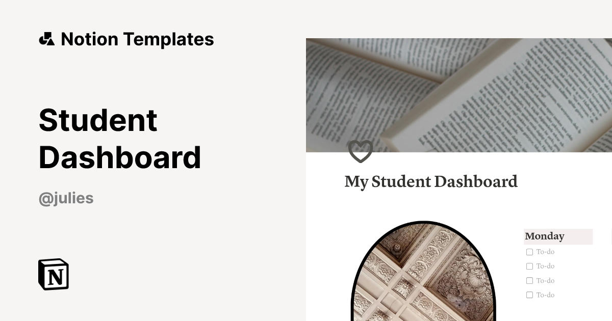 Student Dashboard Template | Notion Marketplace