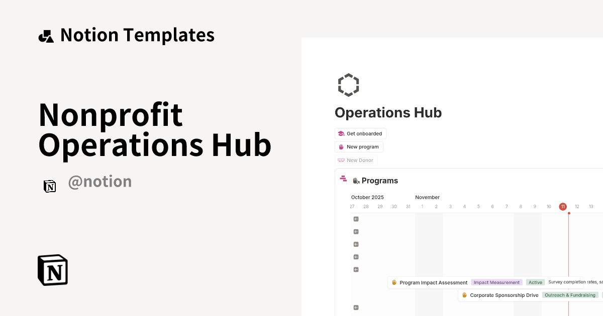 Nonprofit Operations Hub 2026 Template | Notion Marketplace