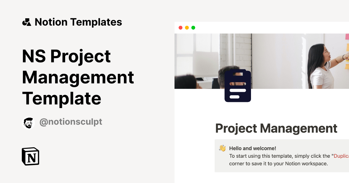 NS Project Management Template Template | Notion Marketplace