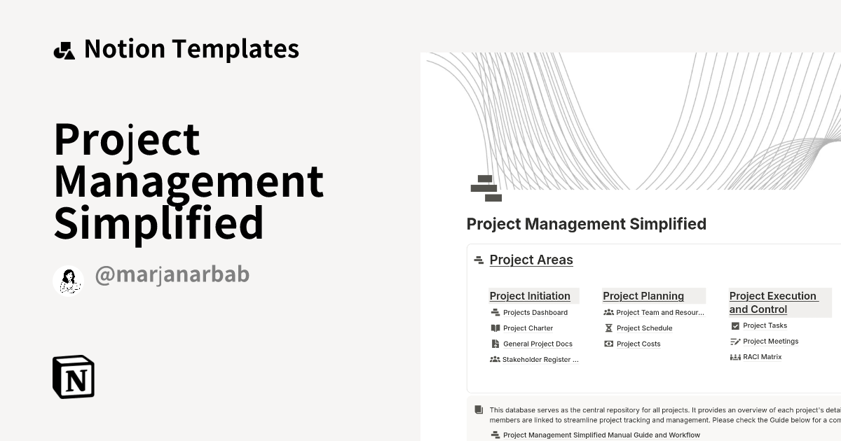 Project Management Simplified Template Notion Marketplace