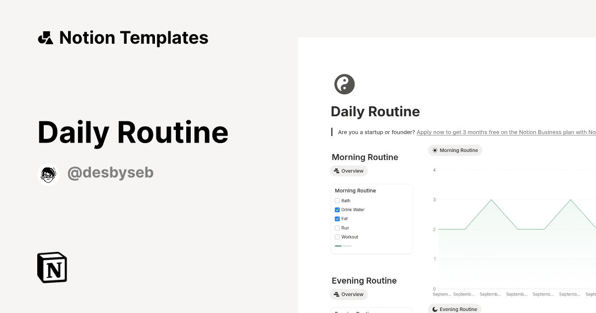 Daily Routine Template | Notion Marketplace