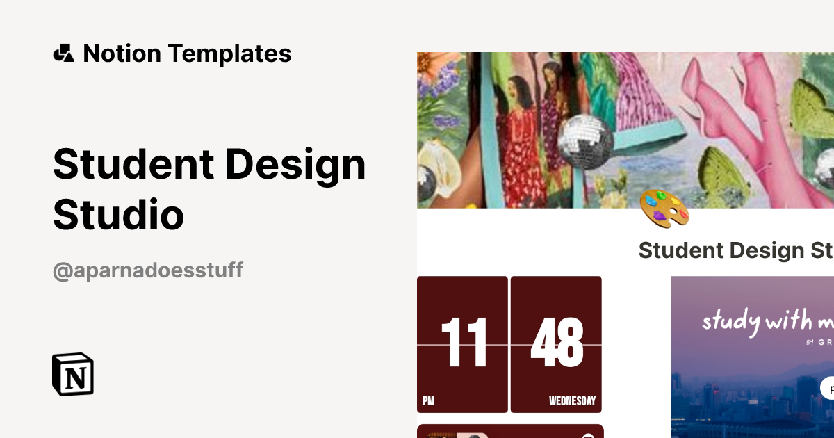 Student Design Studio Template | Notion Marketplace