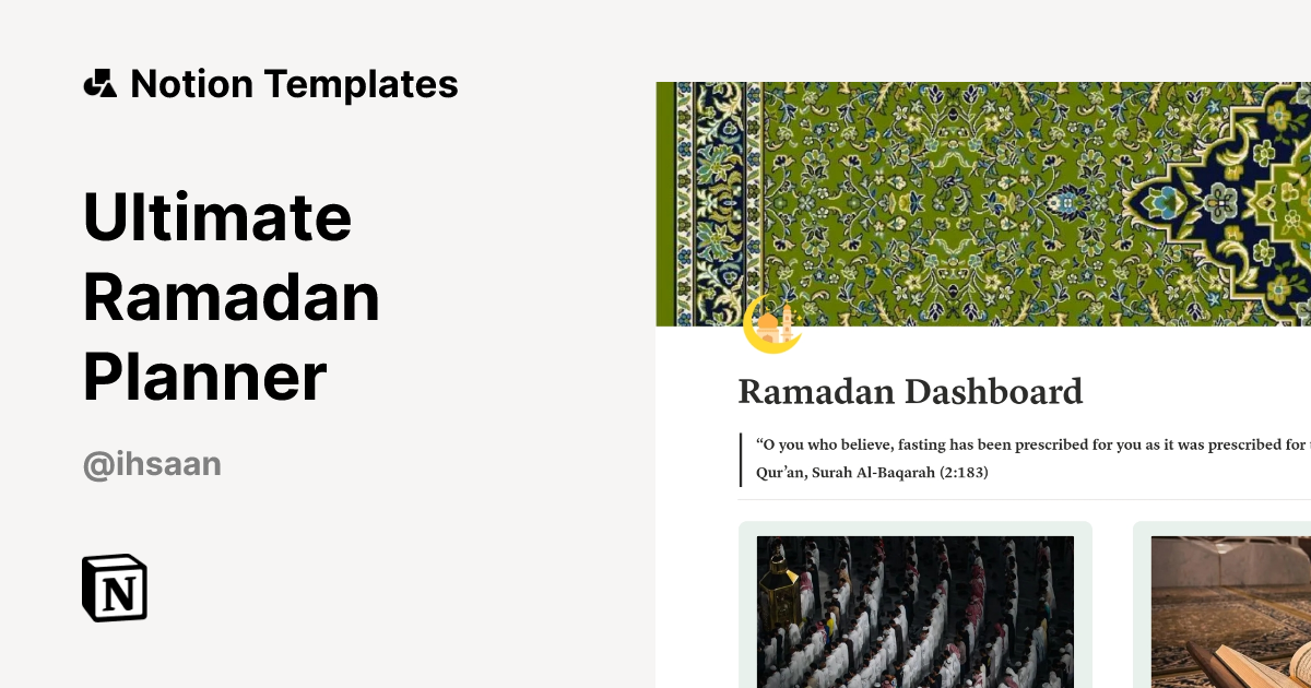 Ultimate Ramadan Planner Template | Notion Marketplace