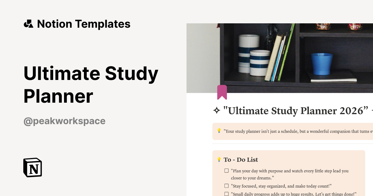 Ultimate Study Planner Template | Notion Marketplace