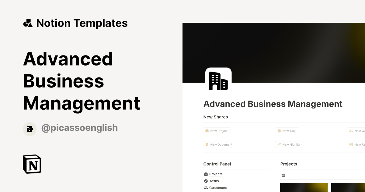 Advanced Business Management Template Notion Marketplace