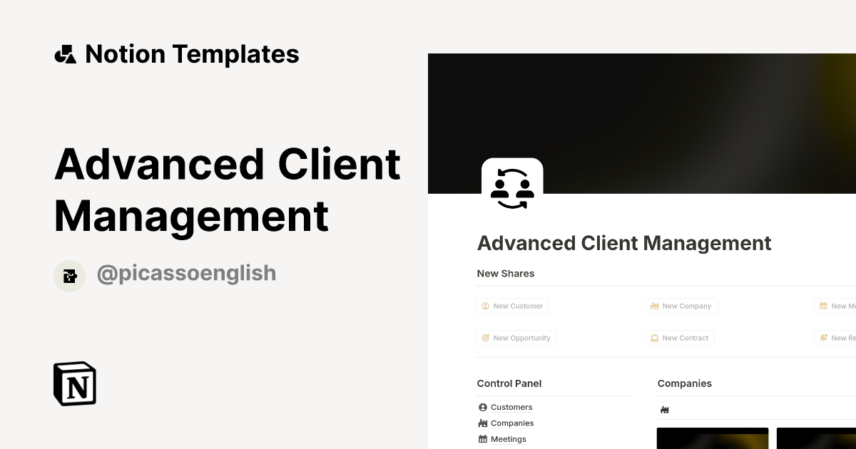 Advanced Client Management Template Notion Marketplace