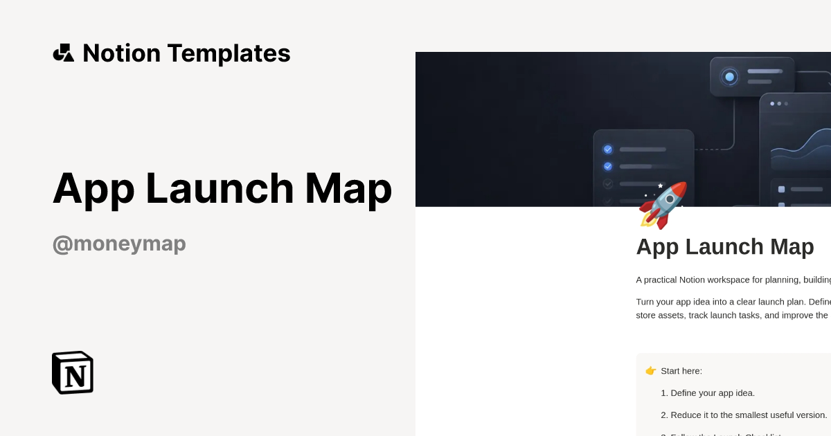 App Launch Map Template by Kristóf Kovács | Notion Marketplace