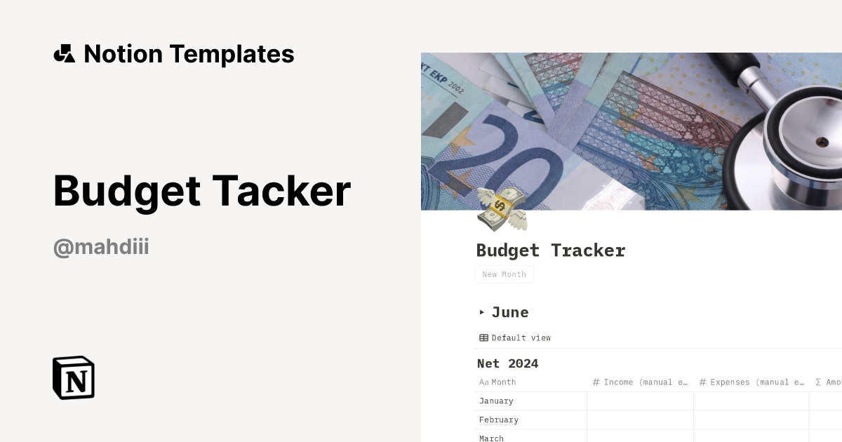 Budget Tacker Template by Mahdi | Notion Marketplace