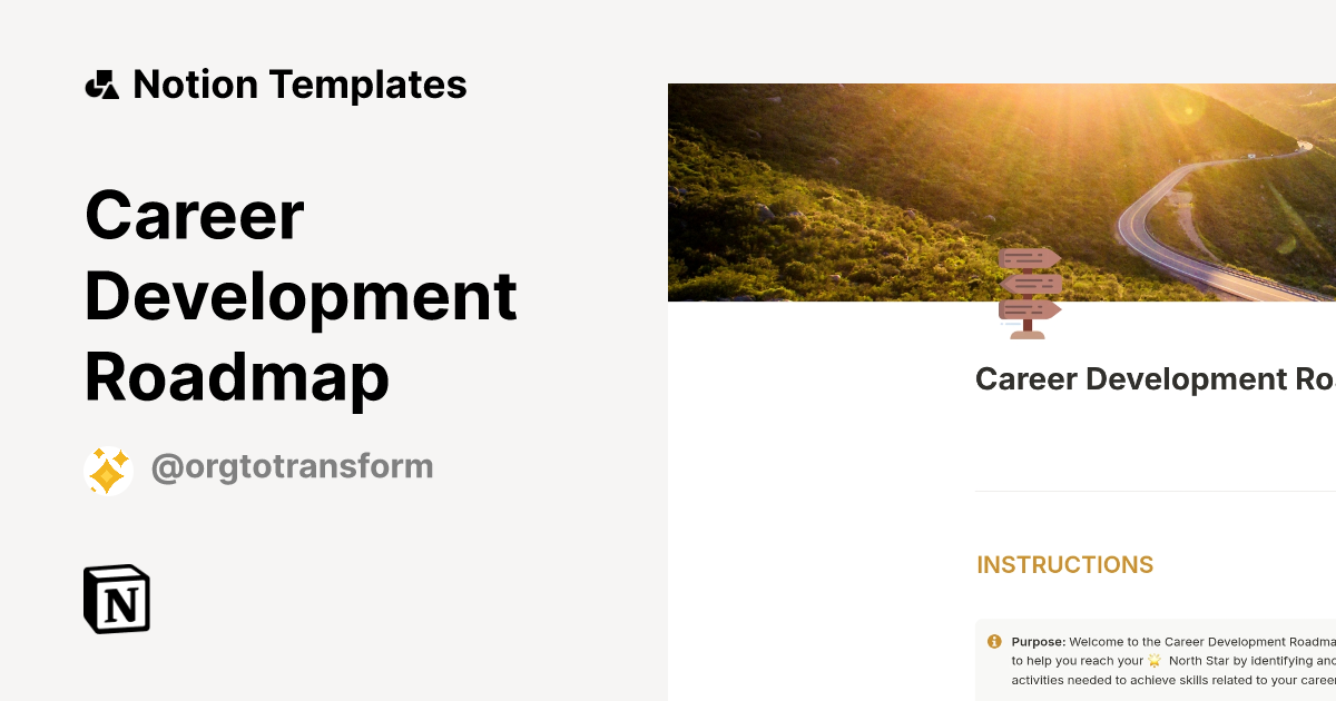 Career Development Roadmap Template | Notion Marketplace