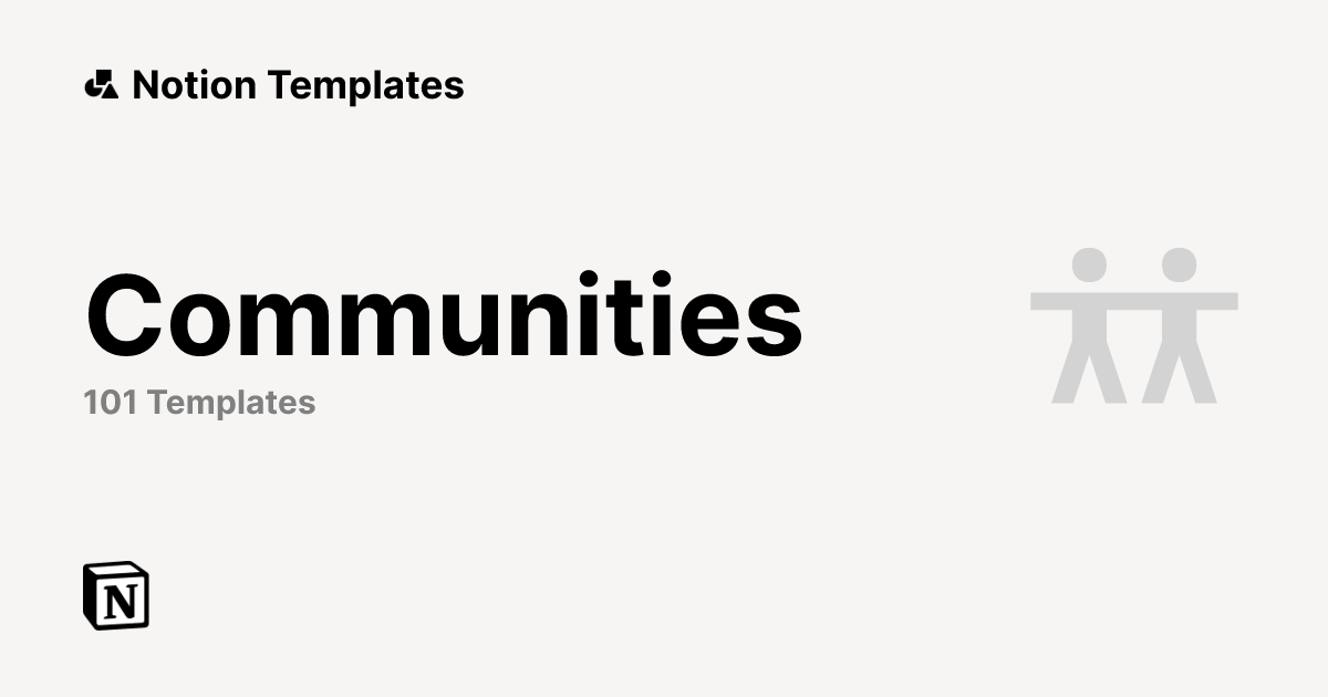 Notion Templates for Communities | Notion Marketplace