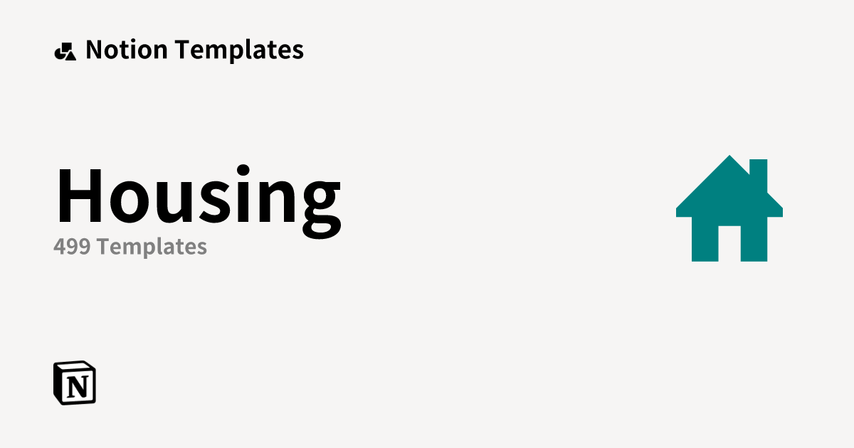 Best Housing Templates from Notion Notion Marketplace