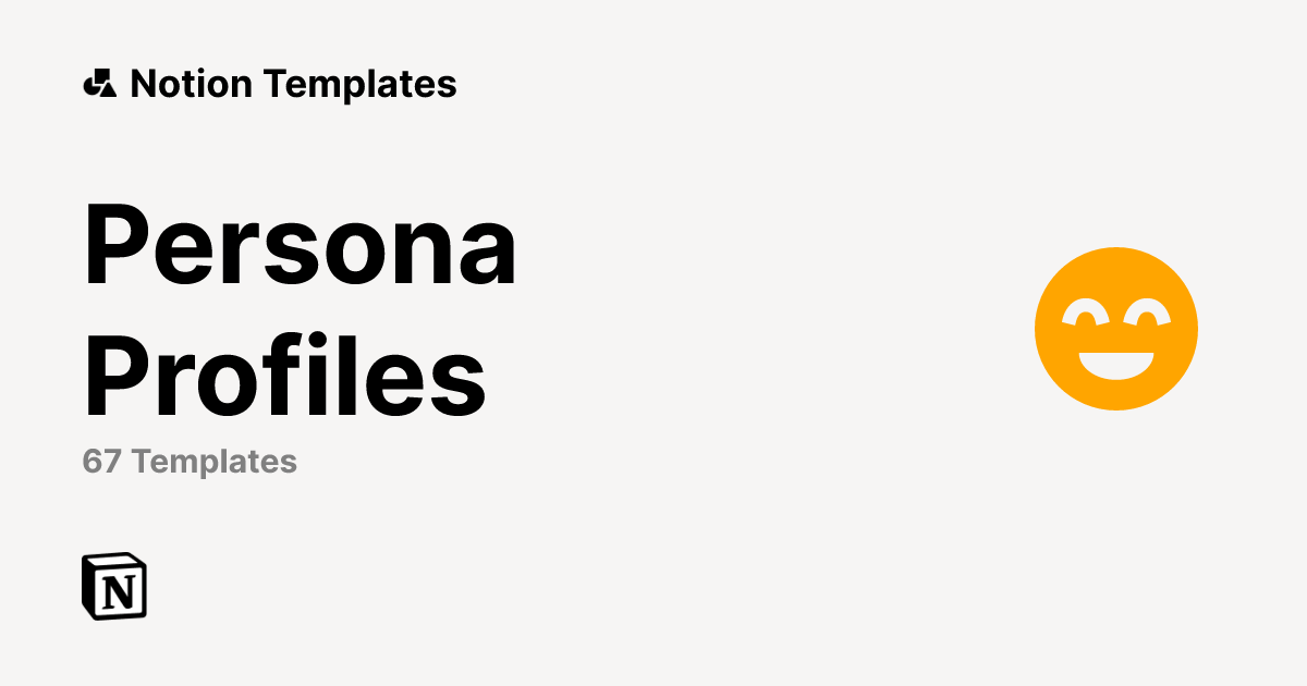 Best Persona Profiles Templates from Notion | Notion Marketplace