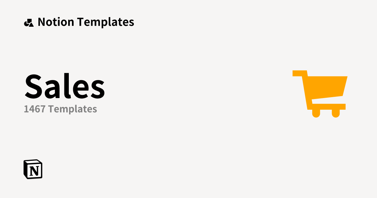 Free Sales Templates from Notion Notion Marketplace
