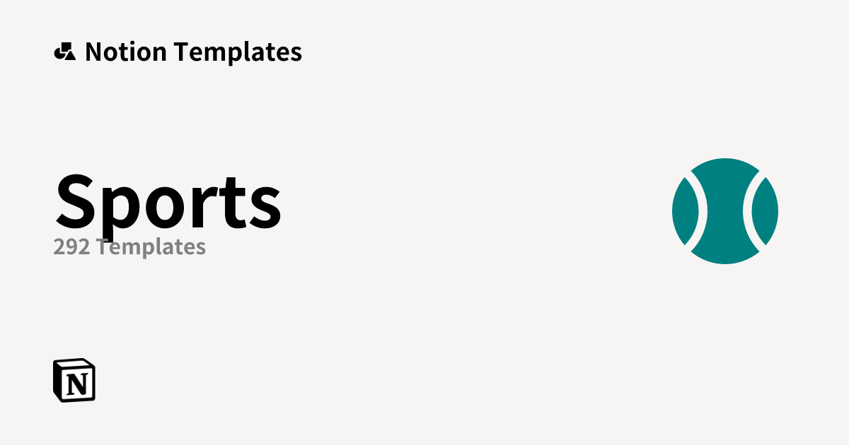 Best Sports Templates from Notion | Notion Marketplace