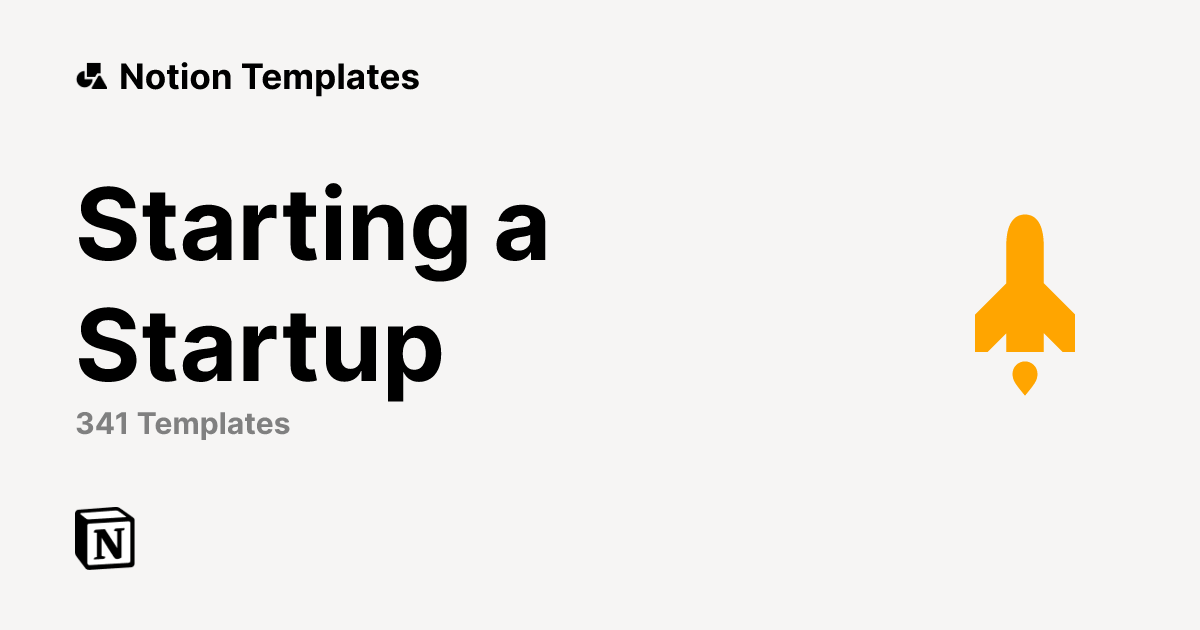 Free Starting a Startup Templates from Notion | Notion Marketplace