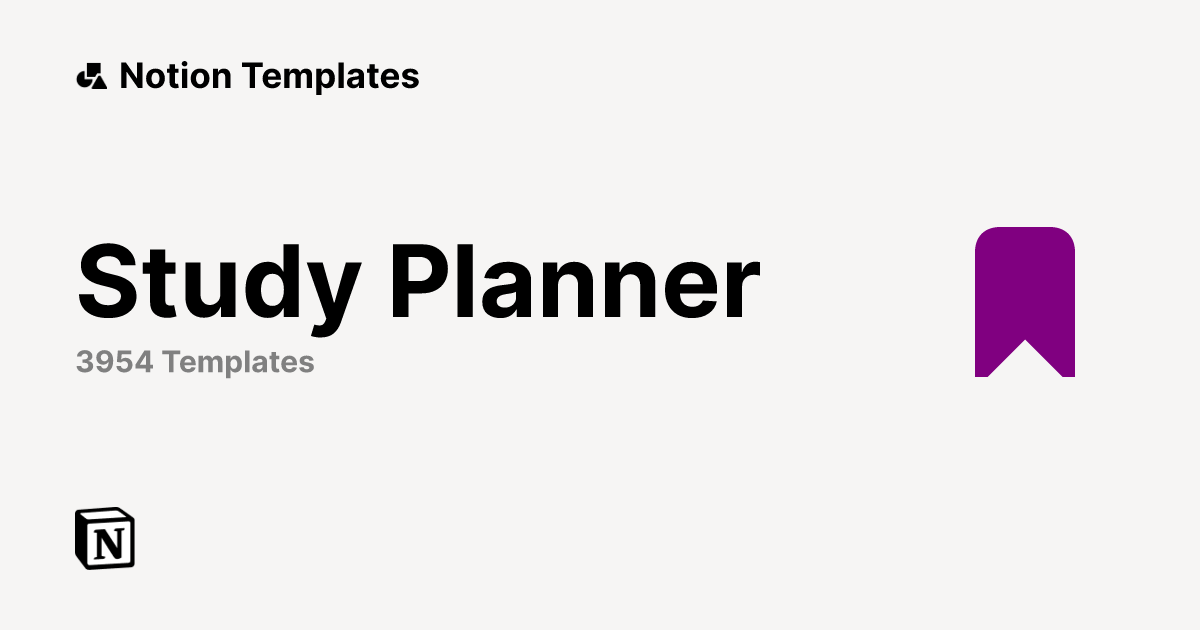 Best Study Planner Templates from Notion | Notion Marketplace