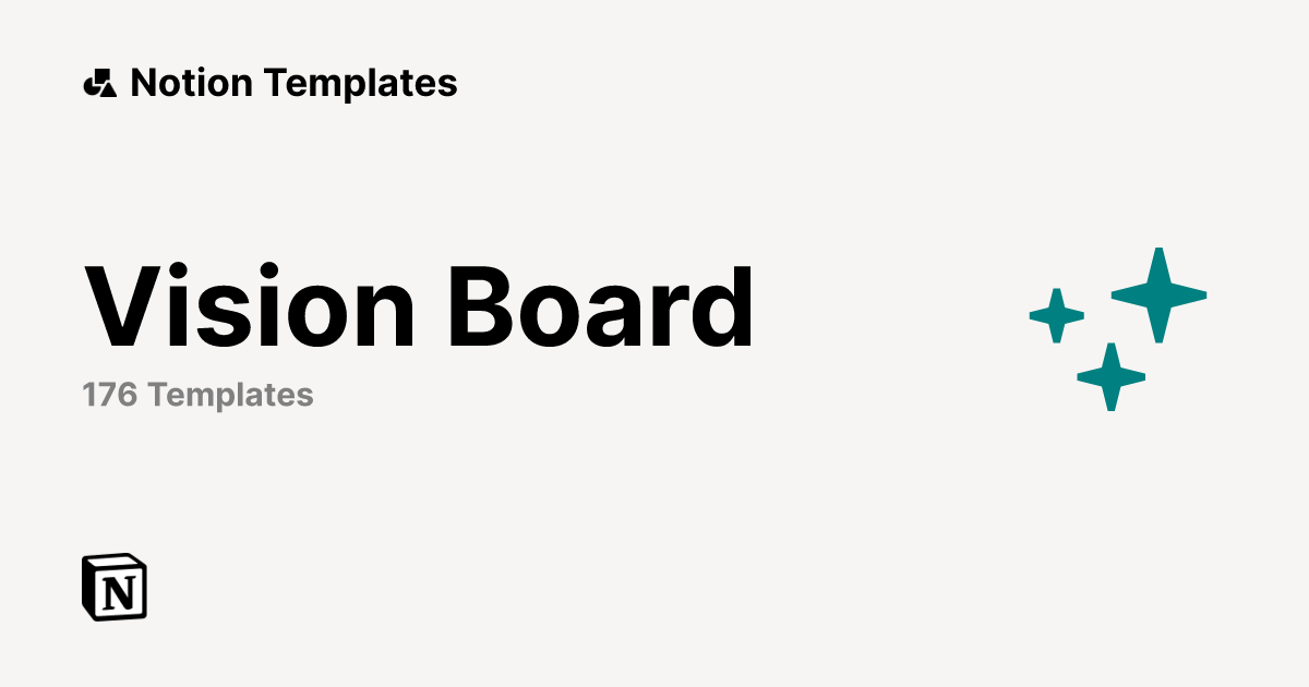 Vision Board Templates Notion Marketplace