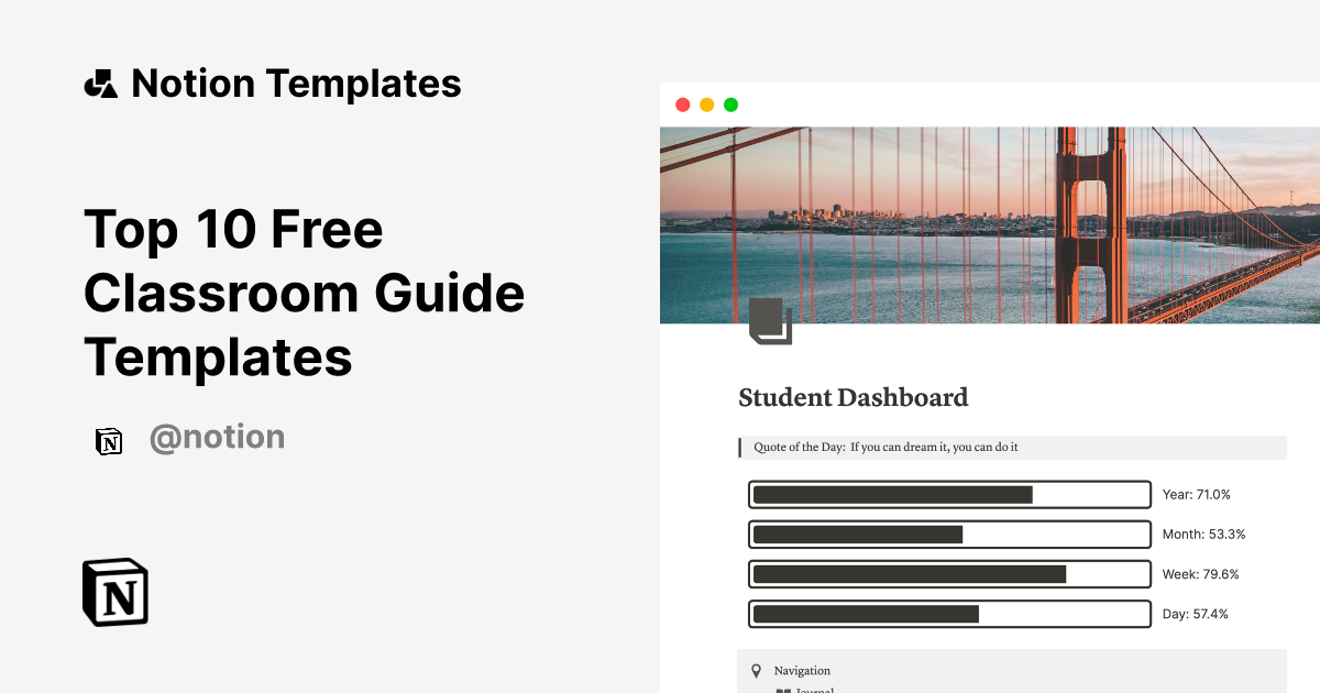 Top 10 Free Classroom Guide Templates | Notion Template Marketplace