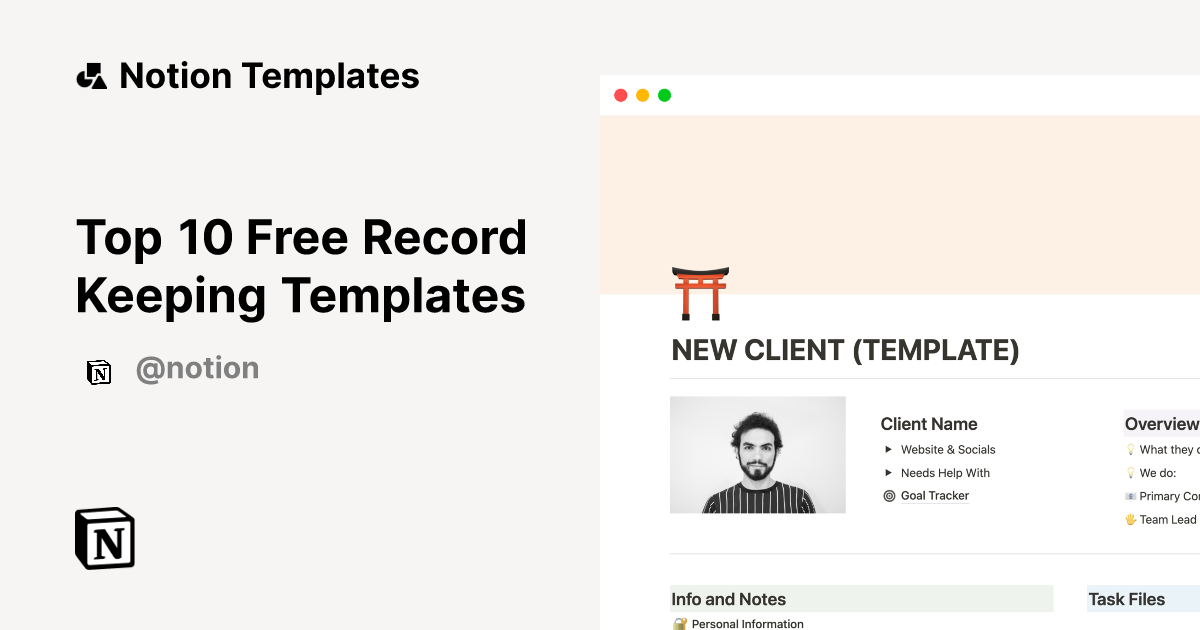 Top 10 Free Record Keeping Templates | Notion Template Marketplace