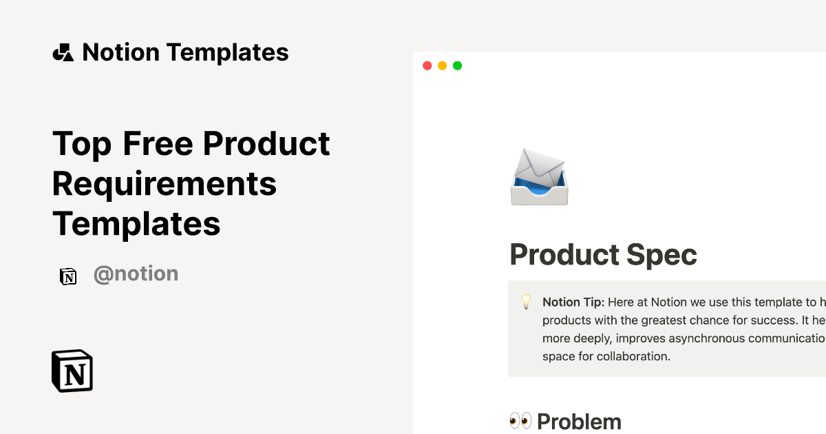 Top Free Product Requirements Templates | Notion Template Marketplace