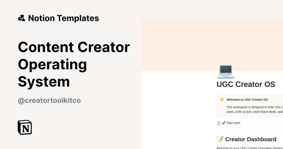 Content Creator Operating System Template by Content Creator Operating ...