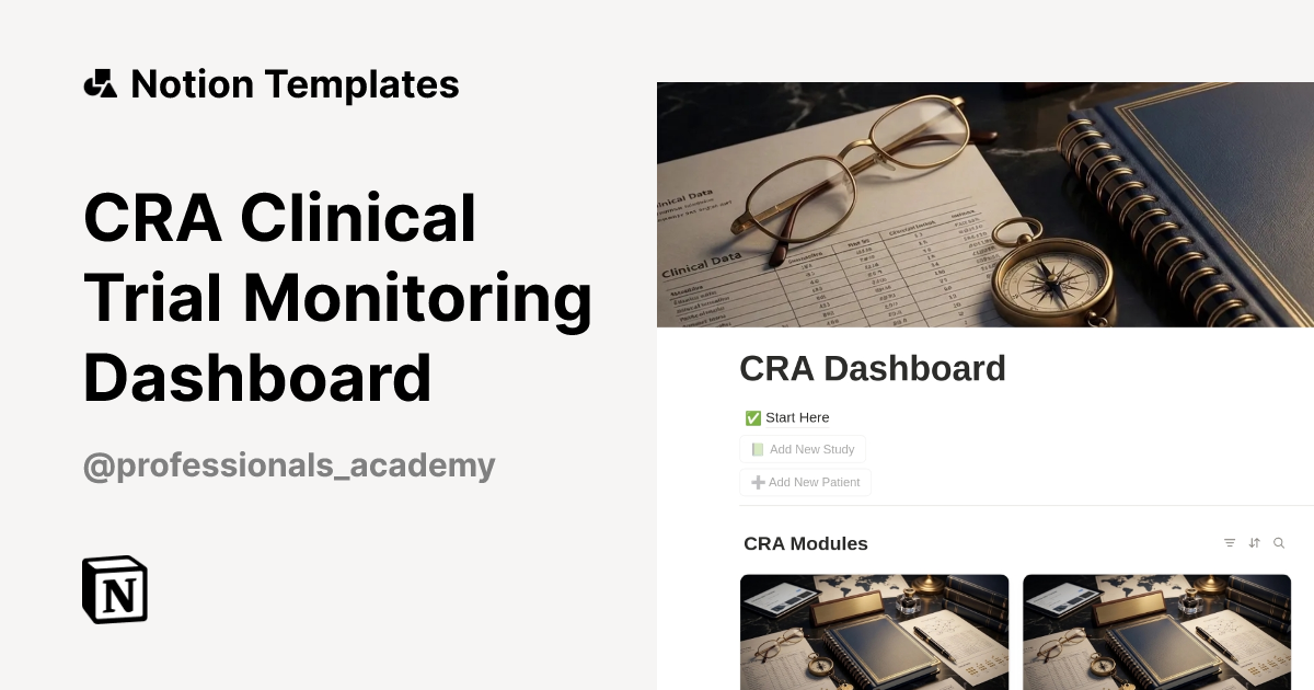 CRA Clinical Trial Monitoring Dashboard Template by Nesma Magdy ...