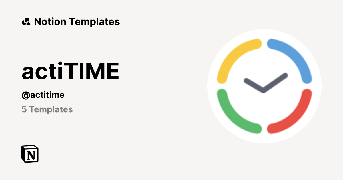 actiTIME | Template Creator | Notion Marketplace