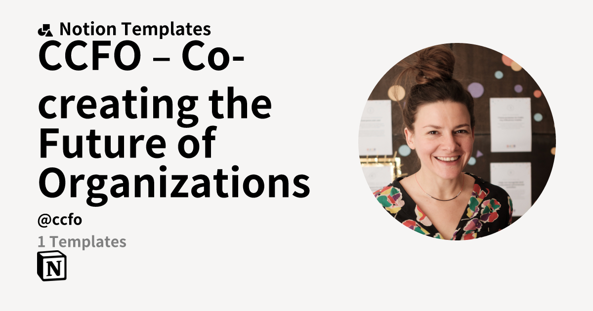 CCFO – Co-creating the Future of Organizations | Template Creator ...