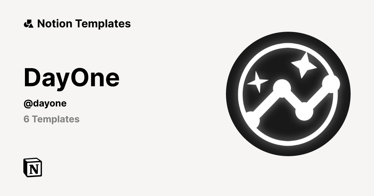 DayOne Template Creator Notion Marketplace