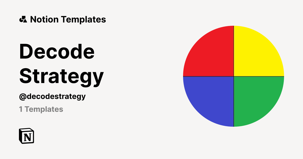 Decode Strategy | Template Creator | Notion Marketplace