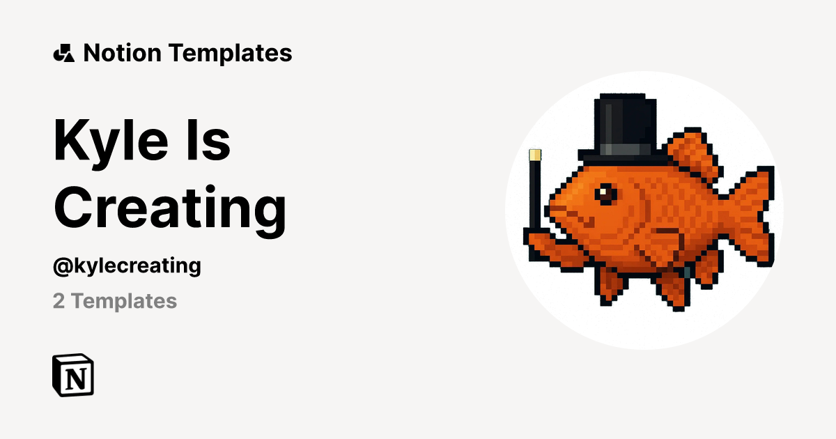 Kyle Is Creating Template Creator Notion Marketplace