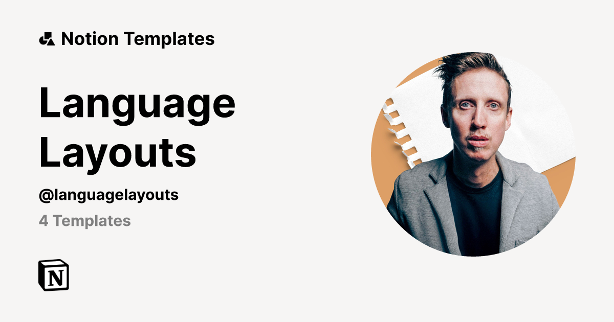 Language Layouts | Template Creator | Notion Marketplace