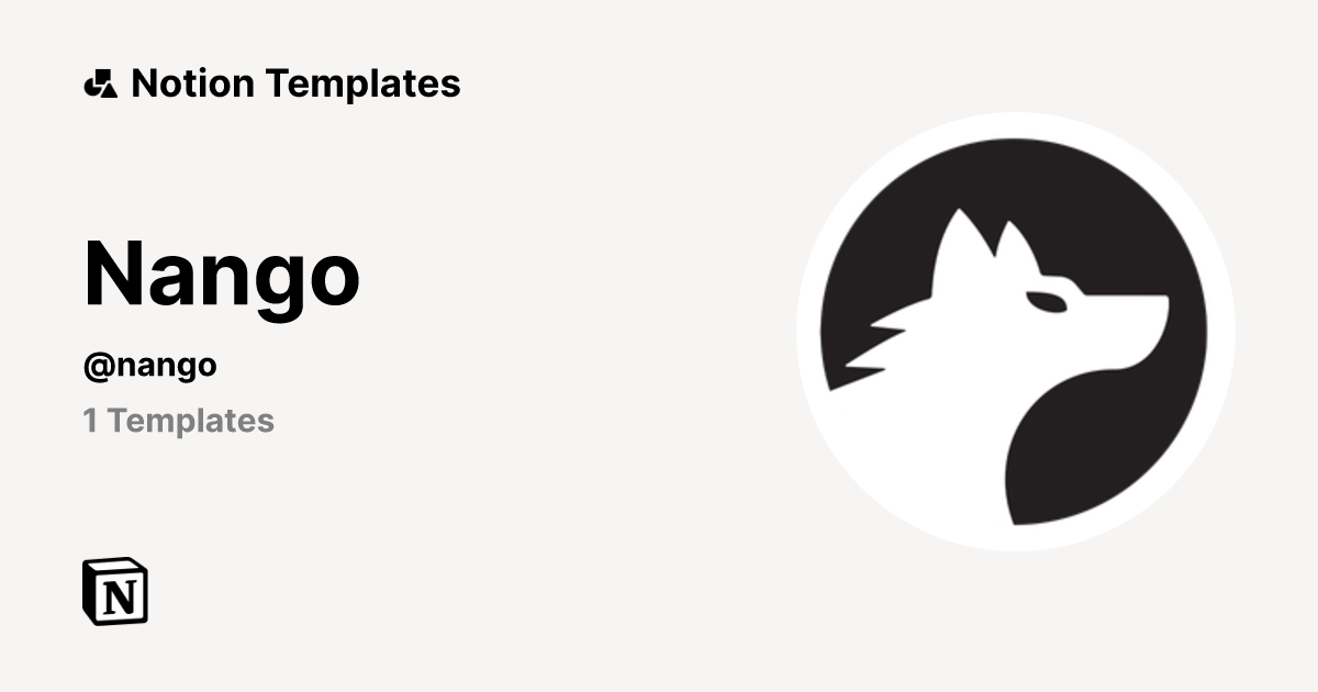 Nango | Template Creator | Notion Marketplace