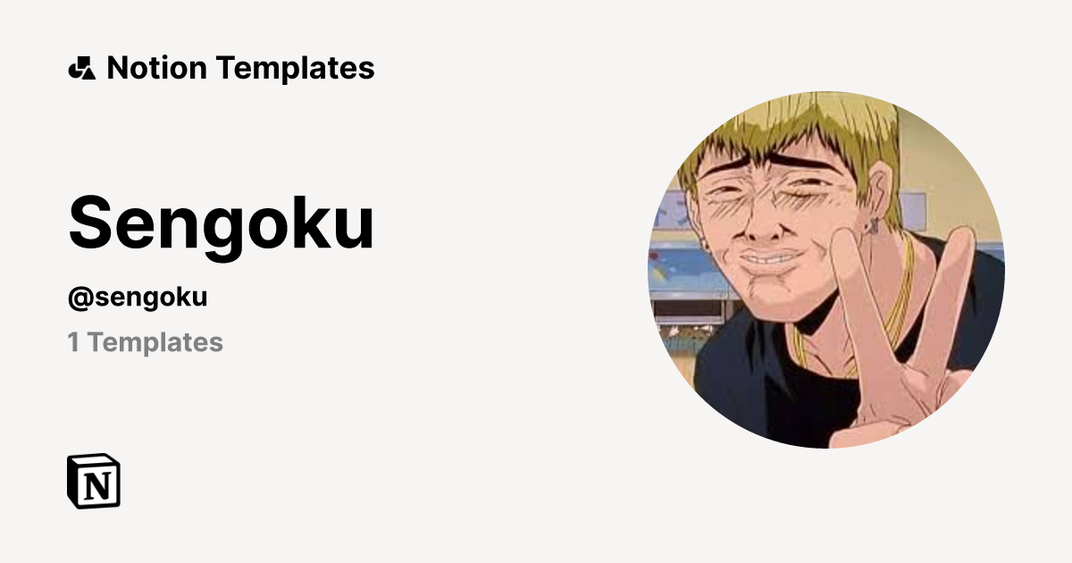 Sengoku Template Creator Notion Marketplace