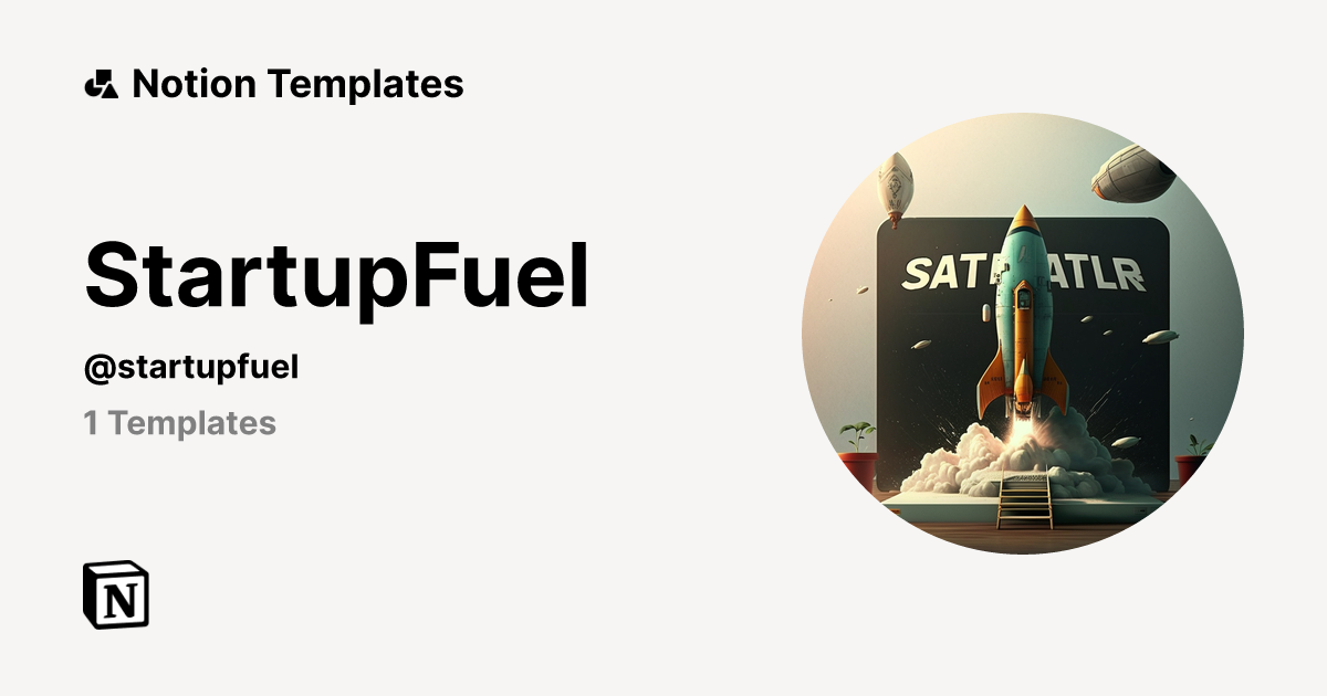 Startupfuel Template Creator Notion Marketplace