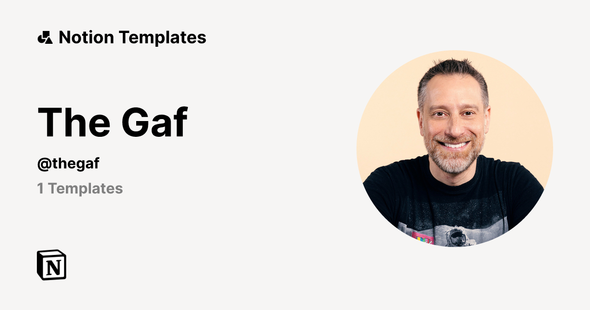 The Gaf | Template Creator | Notion Marketplace