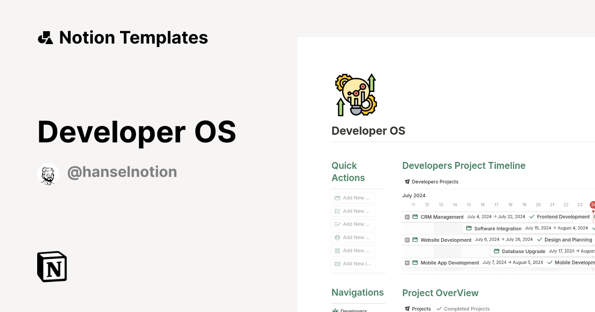 Developer OS Template | Notion Marketplace