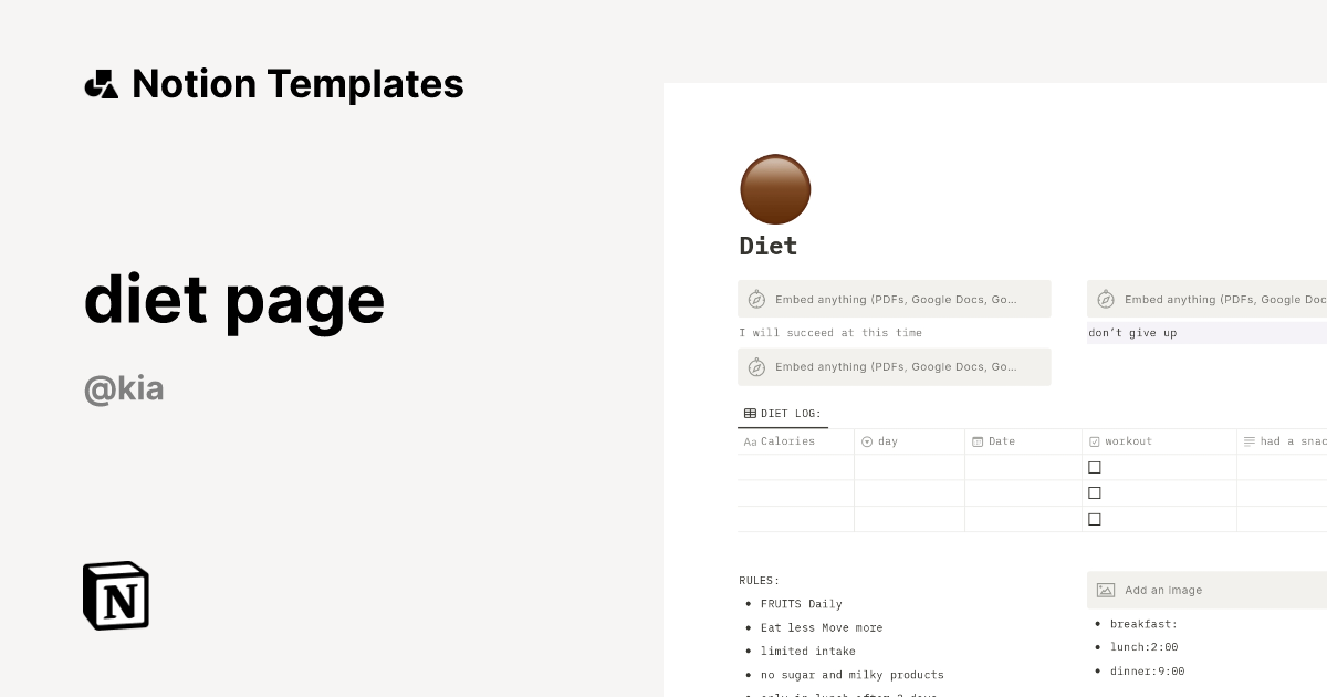 diet-page-template-by-kanan-notion-marketplace