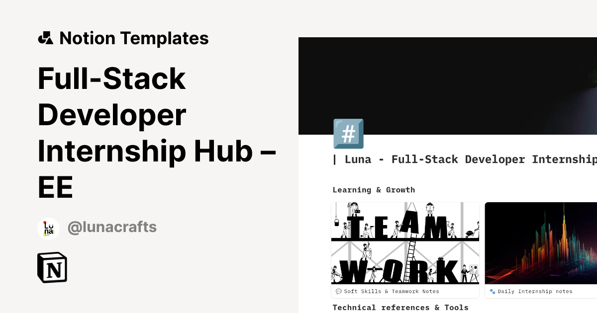 Full-Stack Developer Internship Hub – Essential Edition Template by ...